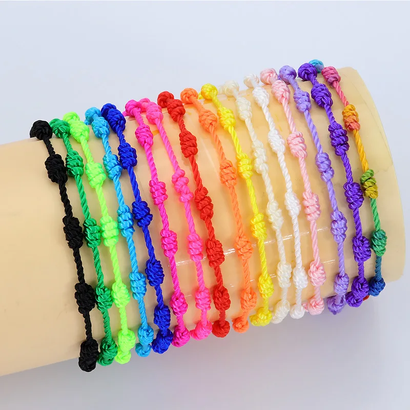 Muticolor String Handmade Summer 10 Lucky Knot Cross Ends Beach Friendship Bracelet Women Girl 2022 New Fashion Surf Jewelry Her