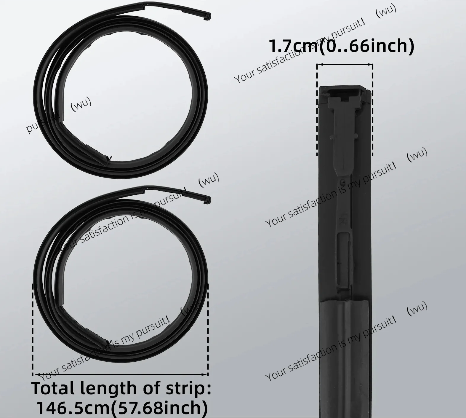 For Toyota Corolla 2014 2015 2016 2017 75556-02260 75555-02270 2PCS Car Roof Rubber Drip Side Finish Moulding Seal Strips Trim