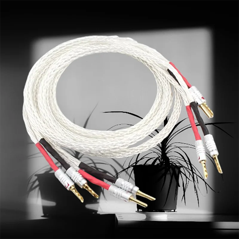 

Pro Audio 8GA Twisted Pair Cable - 16-Core OCC Copper Silver-Plated, Enhanced EMI Shielding