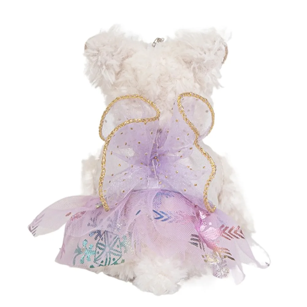 Recheado west highland saco pingente anti-perdido dos desenhos animados animal de pelúcia filhote de cachorro boneca chaveiro de pelúcia bonito carro pendurado pingente decoração