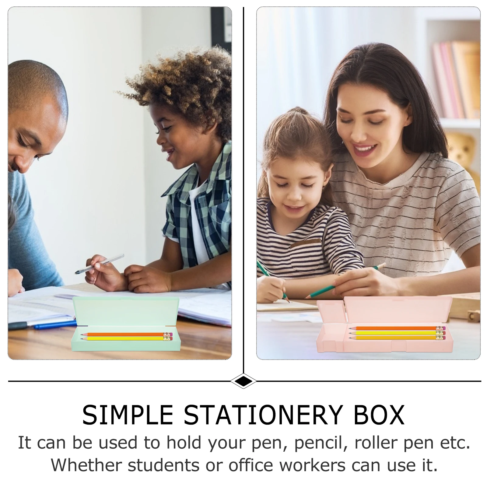 

6 Pcs Pen Box Stationery Storage Case Pencil for Students Plastic Pp Translucent
