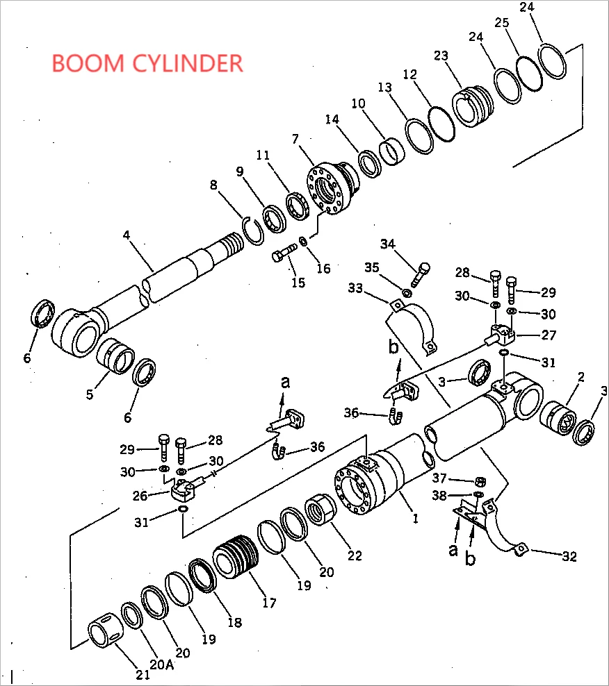 KOMATSU PC220LC-6 BOOM/ARM/BUCKET CYLINDER SEAL KIT AND MAIN PUMP MAIN VALVE SWING MOTOR TRAVEL MOTOR AND CENTER JOINT SEAL KIT