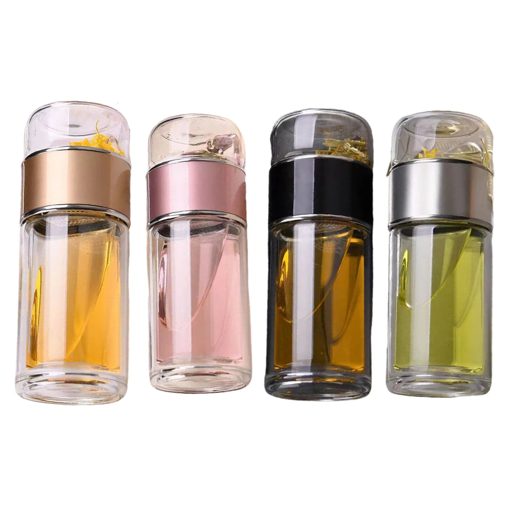 500ML Tea Water Bottle High Borosilicate Glass Double Layer Tea Water Cup Infuser Tumbler Drinkware Water Bottle With Tea Filter