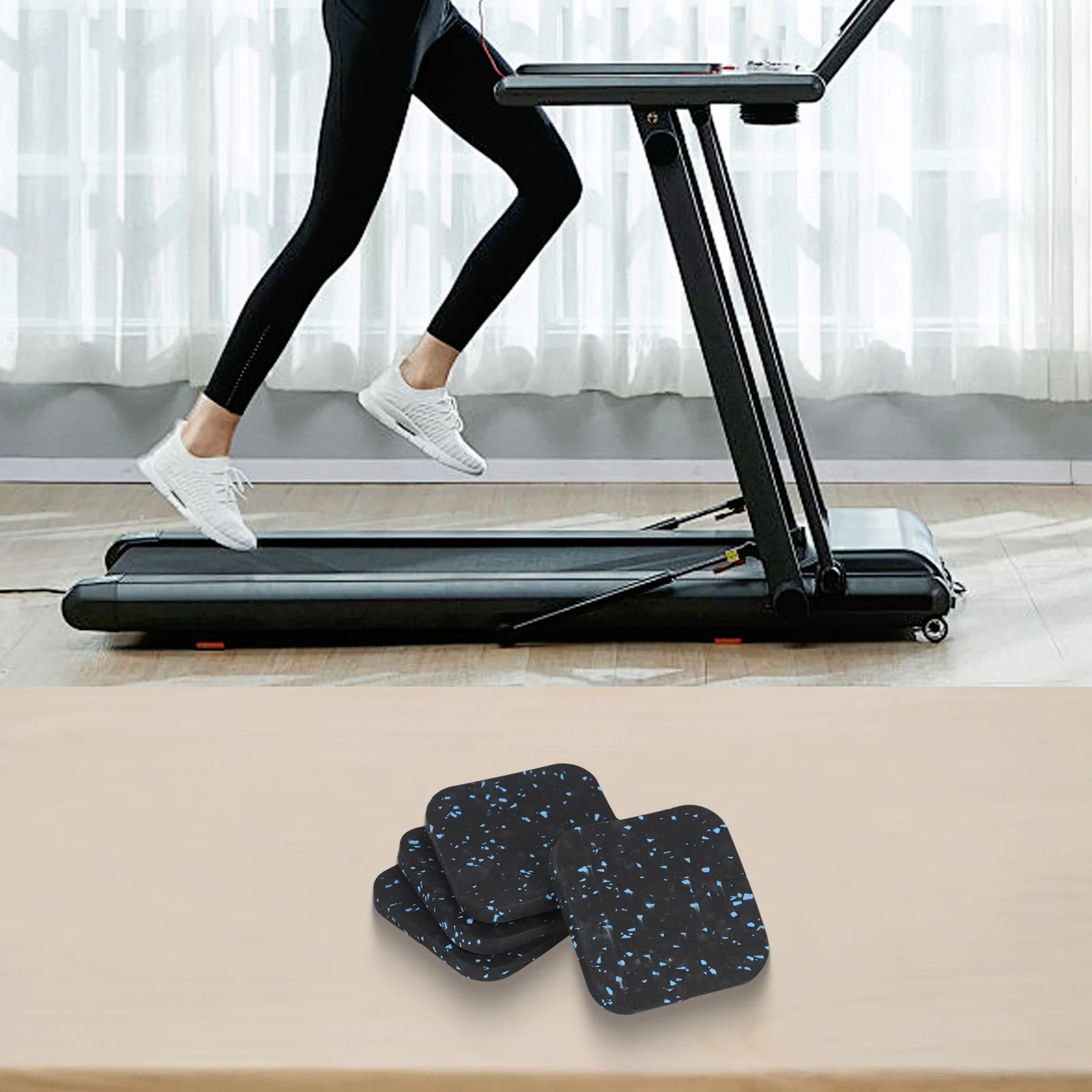 

Ideal For Exercise Rubber Mat Fitness Equipment Mat Gym Treadmill Gym Floor Mat Lightweight Construction Multi-Purpose Use