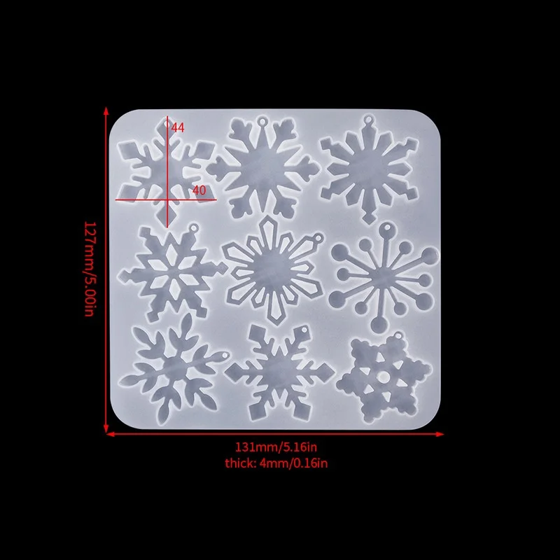 Molde de resina epoxi de cristal DIY, molde de silicona con forma de flor, pendiente colgante
