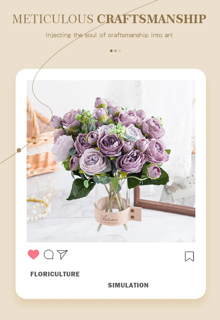 Künstliche Blumen Seidenrosen UV-Schutz für Draußen Hochzeit Party Brautsträuße Heim Garten Zimmer Hof Deko Günstige DIY Geschenkbox – Detail 14