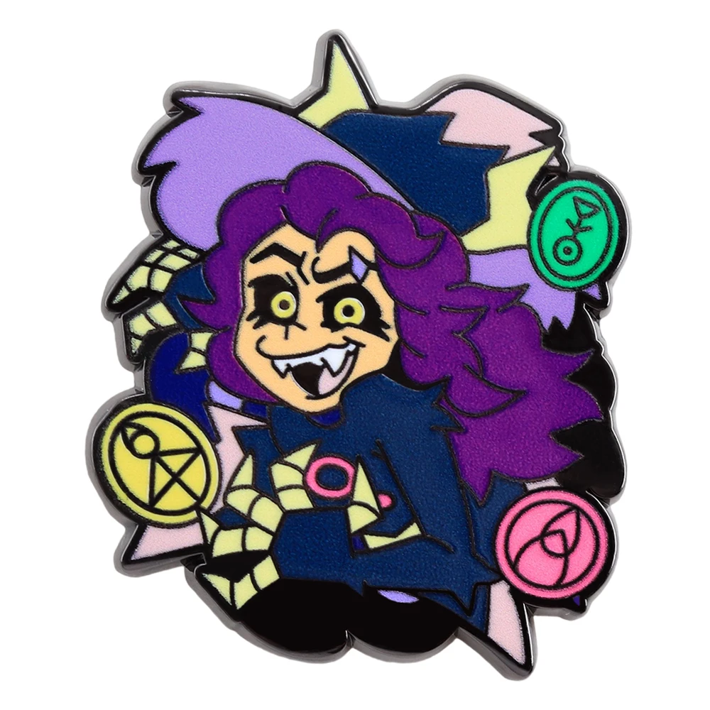 Pin esmaltado Titan's Power Luz, insignia de Anime de aventura de fantasía, insignia de casas de búho, joyería gótica, accesorios de regalo de Halloween