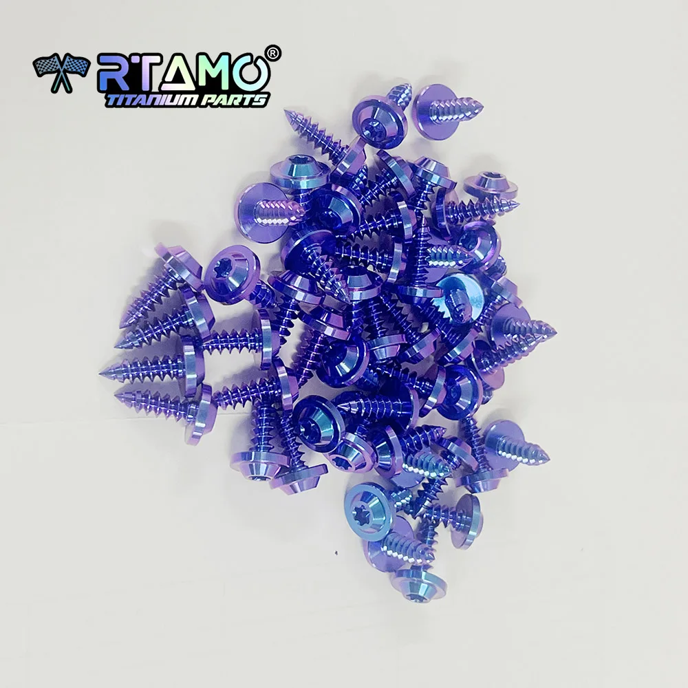 RTAMO Titanium Self-Tapping Bolts M4 M5X12/15/18/20 Bodycover Screw for Bicycle Motorbike Car Modifiation Wholesale