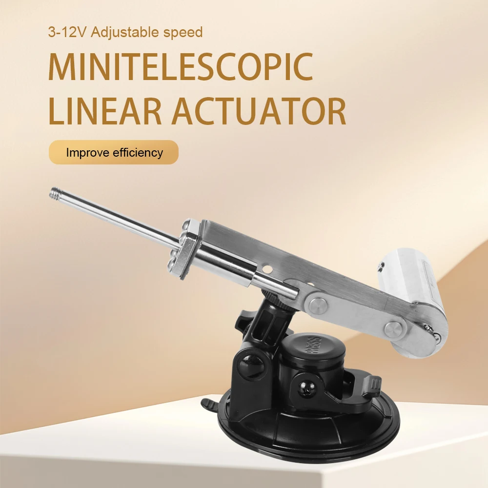 

39mm Stroke Electric Telescopic Linear Actuator M6 Connector 60mm Plate Coke Cup Mini DC Reciprocating Mechanism Motor