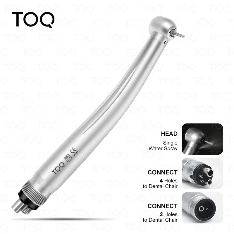 New 2/4 Holes Dental High Speed Handpiece Toque Head Push Button with Ceramic Bearing single Water Spray Dentistry Tools