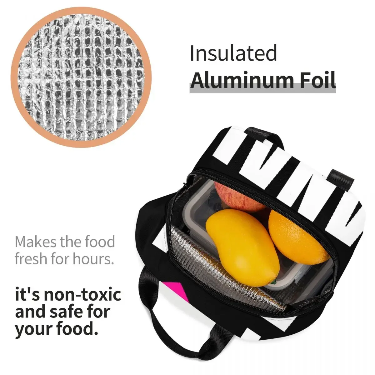 I Love ANAL Lunch Bag Unisex Portable Cooler Insulated Lunch Box Food Bento Box - view 5