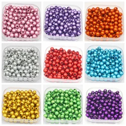 200 Pcs 3D Illusion Acrylic Miracle Round Beads 6mm Spacer Craft Jewelry Making