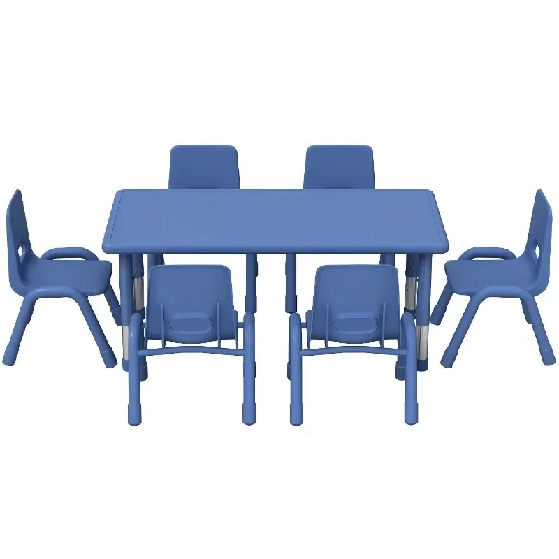 

Children's study table all-steel legs plastic lift