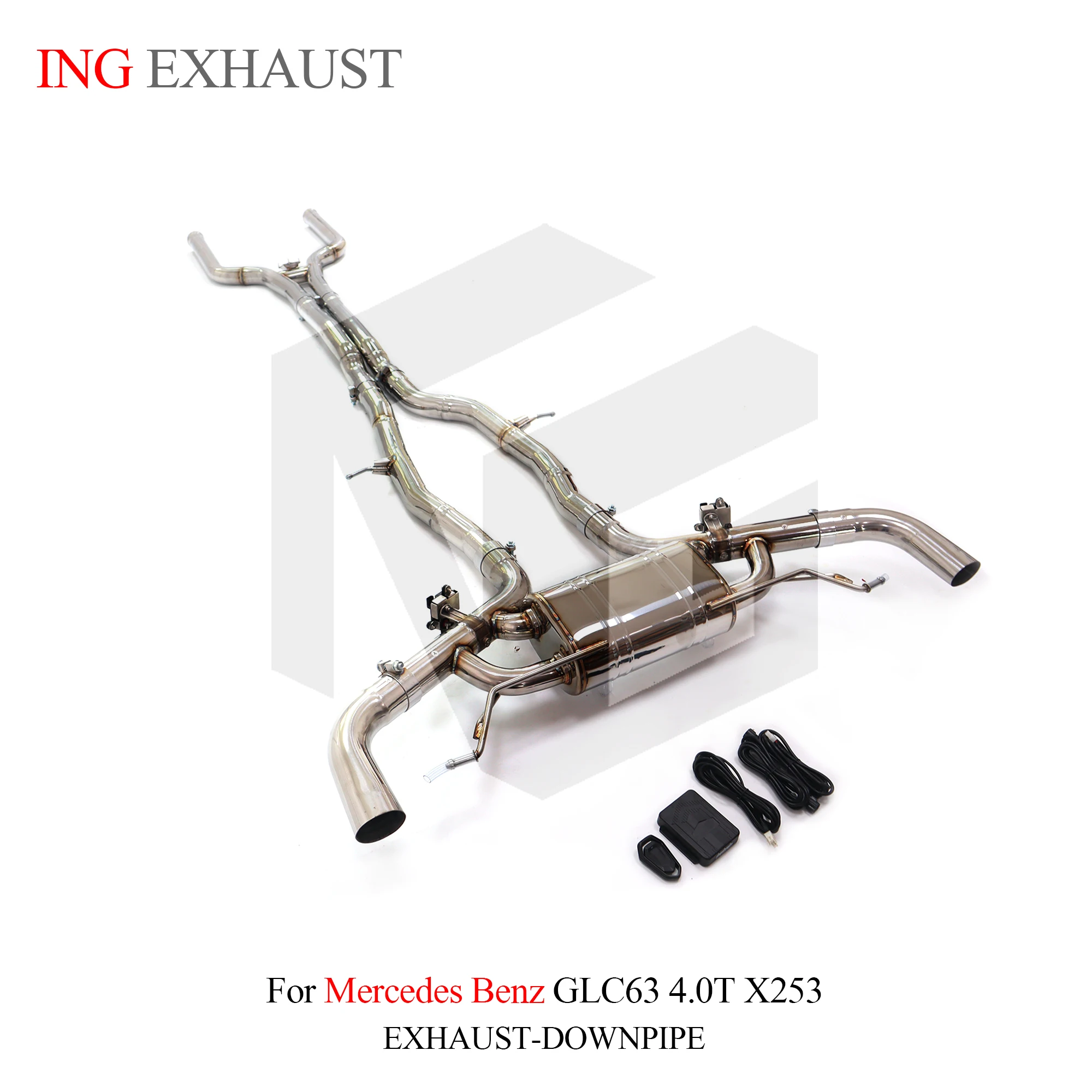 ING SS304 Customize Valve Catback for Mercedes BENZ AMG GLC63 4.0T X253 Engine Race Auto Muffler Performance Exhaust System