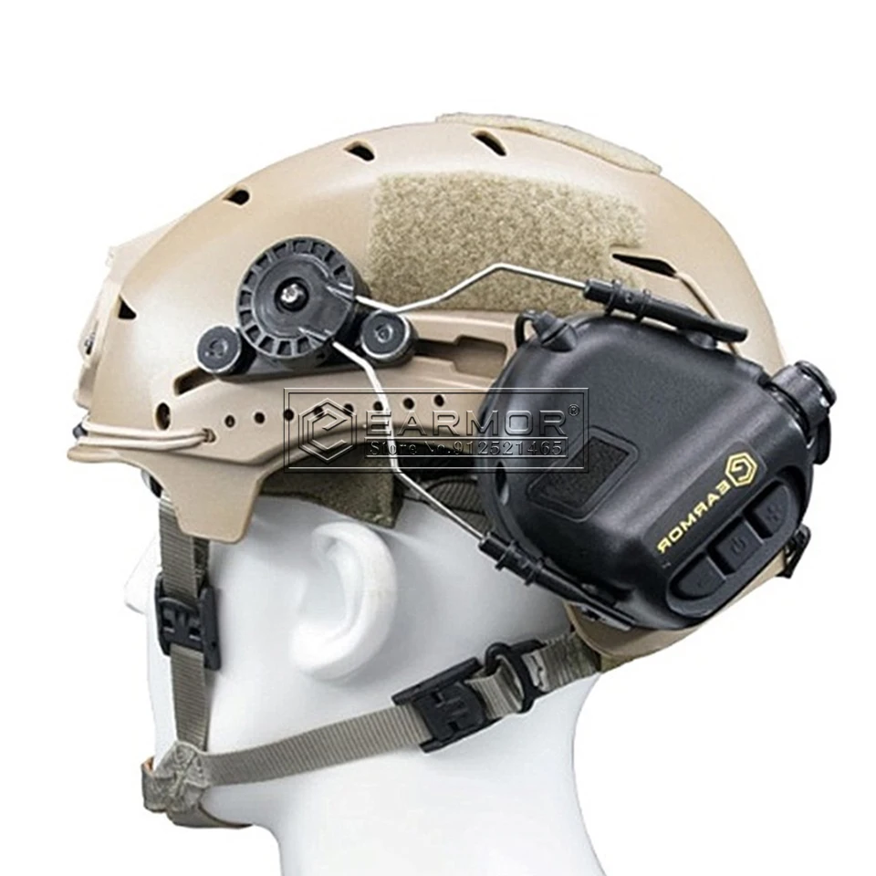 EARMOR M31H Tactical Headset Hearing Protection Suitable for Wendy Exfil Helmet Rails Military Noise Canceling Headphone