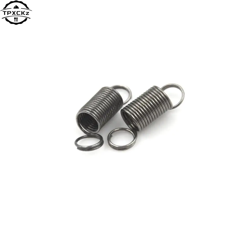 10 adet paslanmaz çelik küçük gerginlik bahar kanca çekme DIY oyuncaklar bahar uzunluğu 6 mm streç 30MM