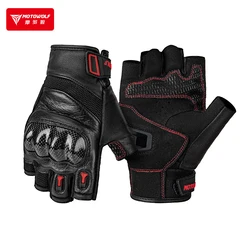 Guantes de motocicleta de verano, accesorios, Guantes sin dedos transpirables para ciclismo, Guantes de Motocross, Guantes Moto Luva Motociclista