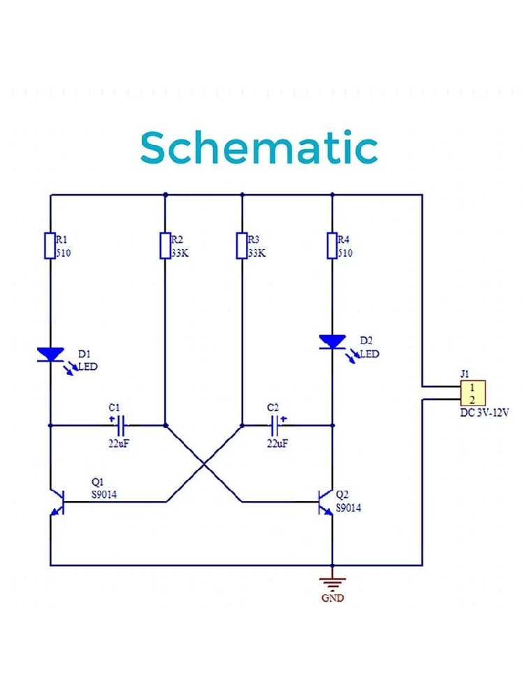 AD11 4 pièces ensemble 5mm LED Flash Kit de bricolage Kit de démarrage électronique Circuit PCB compétences de soudage apprentissage Kit de formation