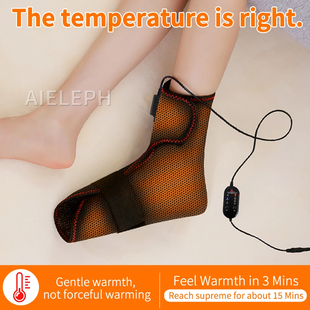 

Electric Foot Massager with Heat & Vibration，For Recovery，Heat Therapy Relief Pain ，Sports Injuries,Joint Warmth, 3-Level Timer