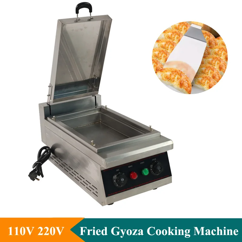 Stainless Steel Meat Griddle Steam Fried Bun Grill Machine Fry Pan Dumpling Machine Electric Fried Gyoza Cooking Machine