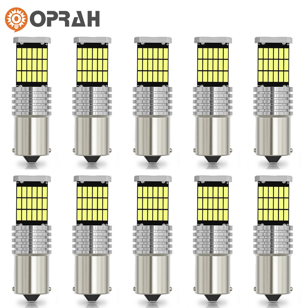 

Oprah 10pcs LED Car Lights 1156 BAU15S PY21W P21W 1157 BAY15D Cansbu No Error 4014SMD For Auto Motorcycle Tail Signal Lamps 12V