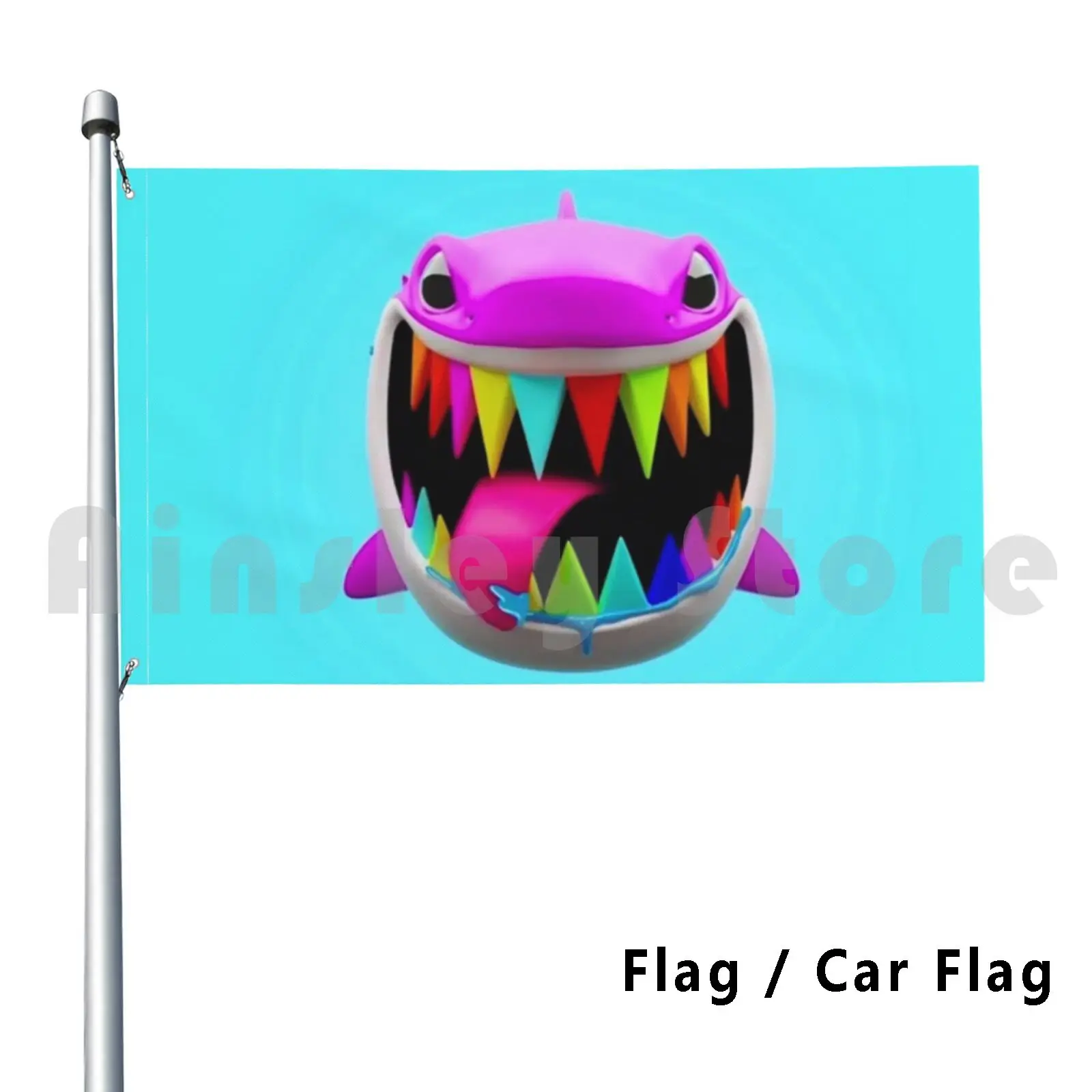 Наружный декоративный флаг акулы, флаг автомобиля, флаг гооба Акула 6ix9ine Trollz Sixnine