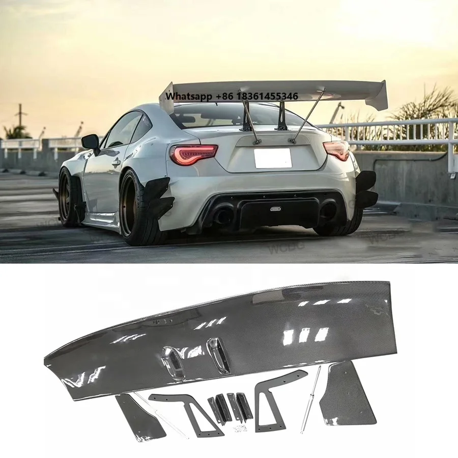 

for GT86 & BRZ 13-20 Car Bodykit Rocket Bunny V3 Rd Carbon Fiber Rear Wing Spoiler GT Style Trunk Lip