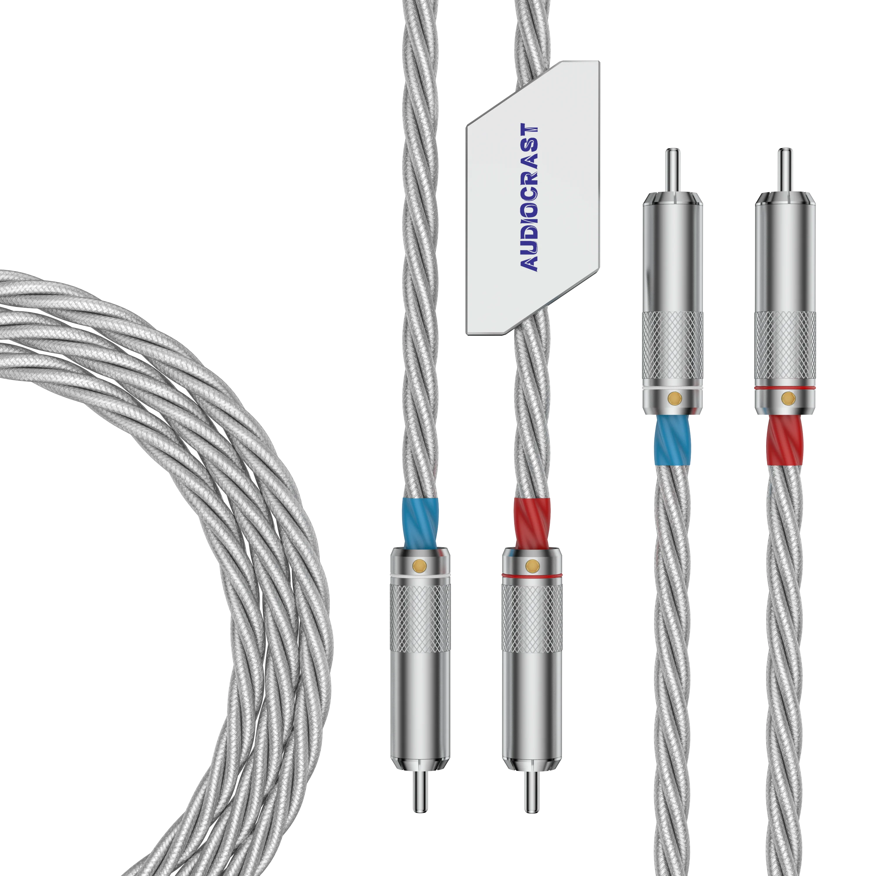 Pair 7N OCC Silver Plated HiFi Audio Cables, Balanced XLR Interconnect & RCA Signal Cables for Amplifier, DAC, TV, DVD Player