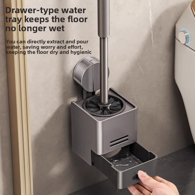 قوية شفط كأس فرشاة المرحاض الجدار شنقا المنزلية لا الميت ينتهي الحمام لا اللكم جدار شنقا فرشاة المرحاض مجموعة #2