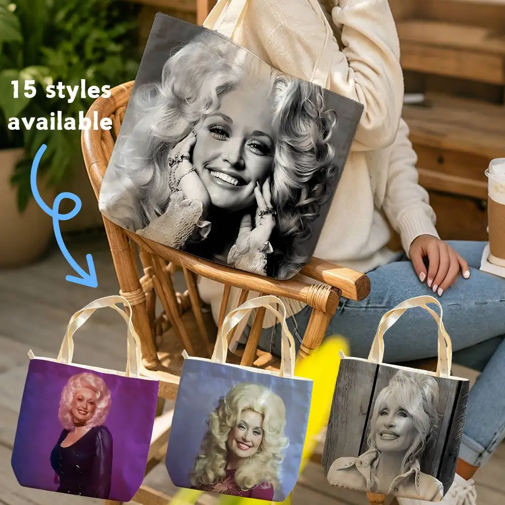 Iron Butterfly D-Dolly Parton HD-Patten Waterproof Lined Canvas bags suitable for going to class, shopping, gifts, and commuting