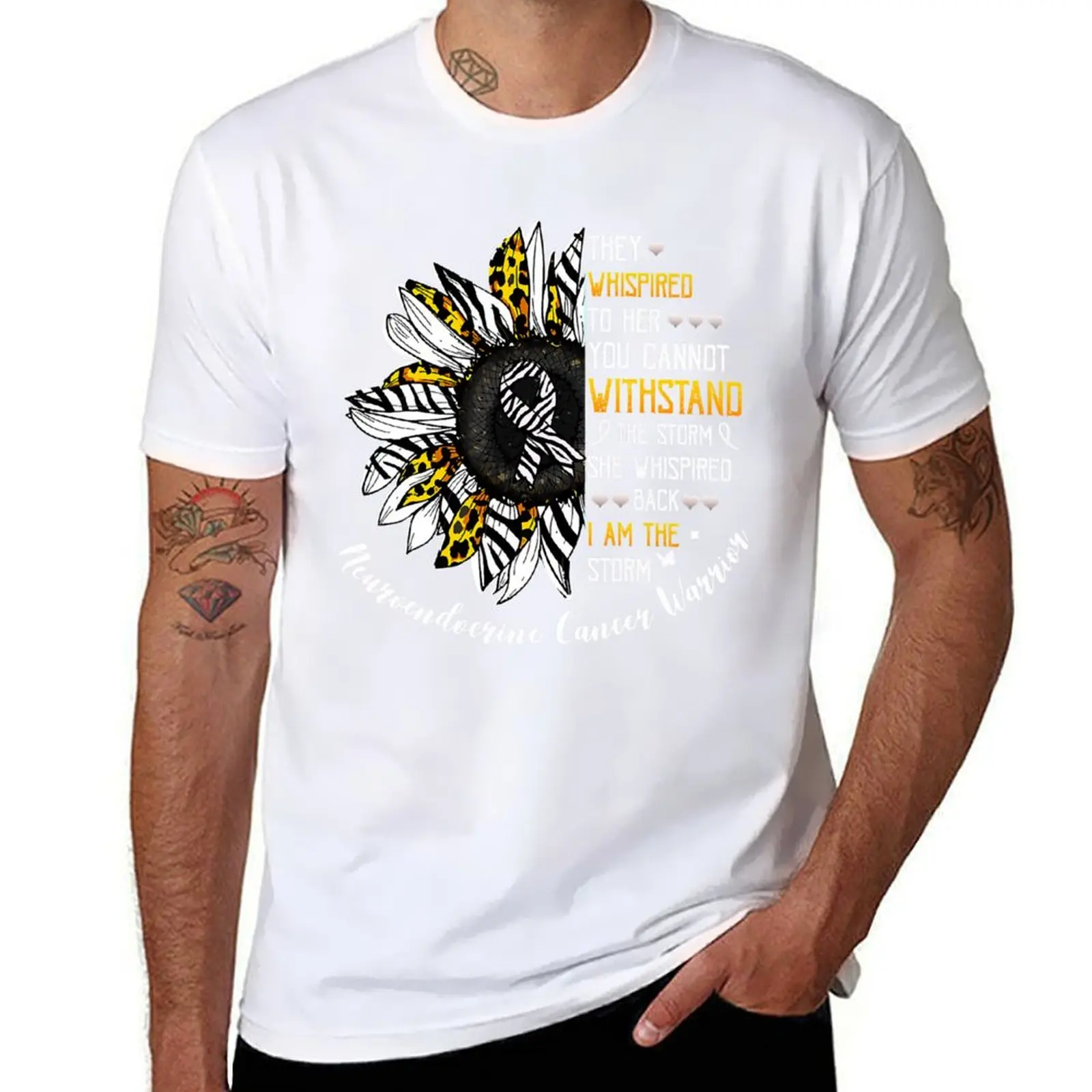 

She Whispered I Am The Storm Neuroendocrine Cancer Warrior T-Shirt funny t shirts man T-Shirt