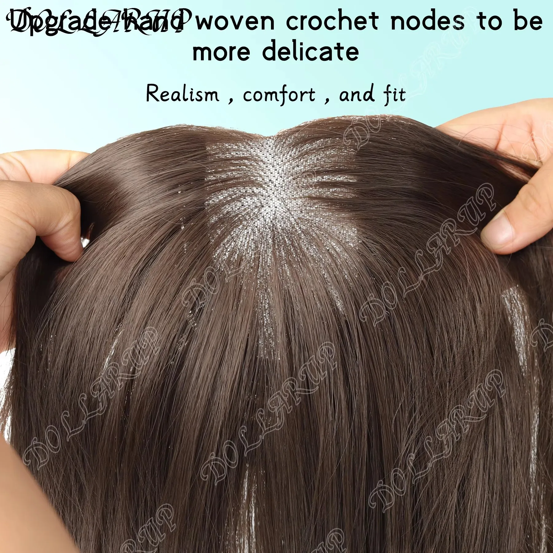 JKL الشعر توبر 4 بوصة القبعات العالية للنساء مع مشبك شعر ترقق في قطع الشعر لتساقط الشعر الاصطناعية القبعات العالية مع حظر #4