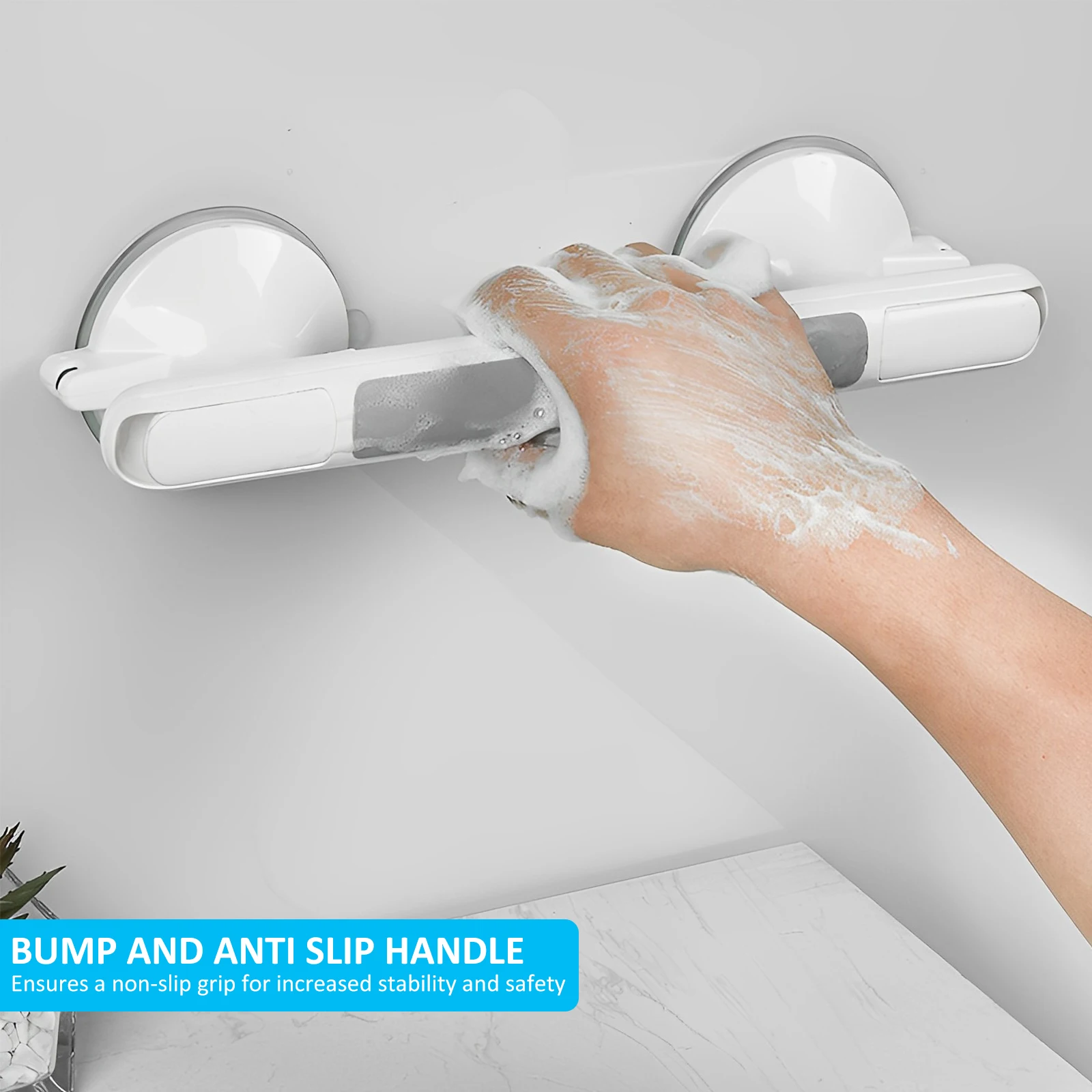 Shower Handle No Drill Shower Grab Bars Non-slip Safety Hand Rail Removal Suction Cup Grab Bar Strong Bath Grab Handle Shower