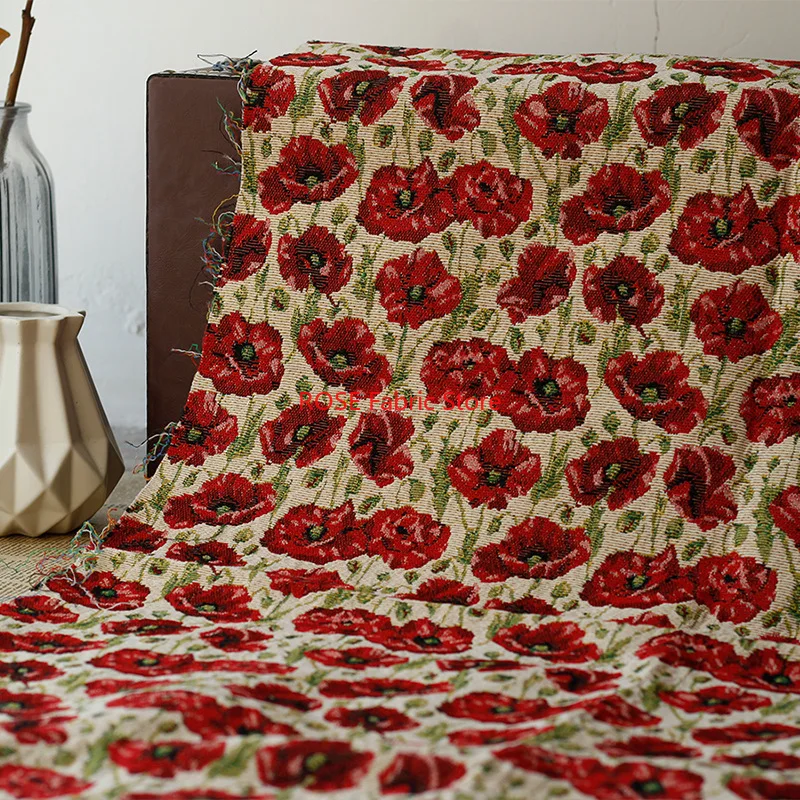 

1 Meter Retro Pastoral Style Yarn Dyed Jacquard Fabric Thickened Dress Skirt Diy Sewing Fabric