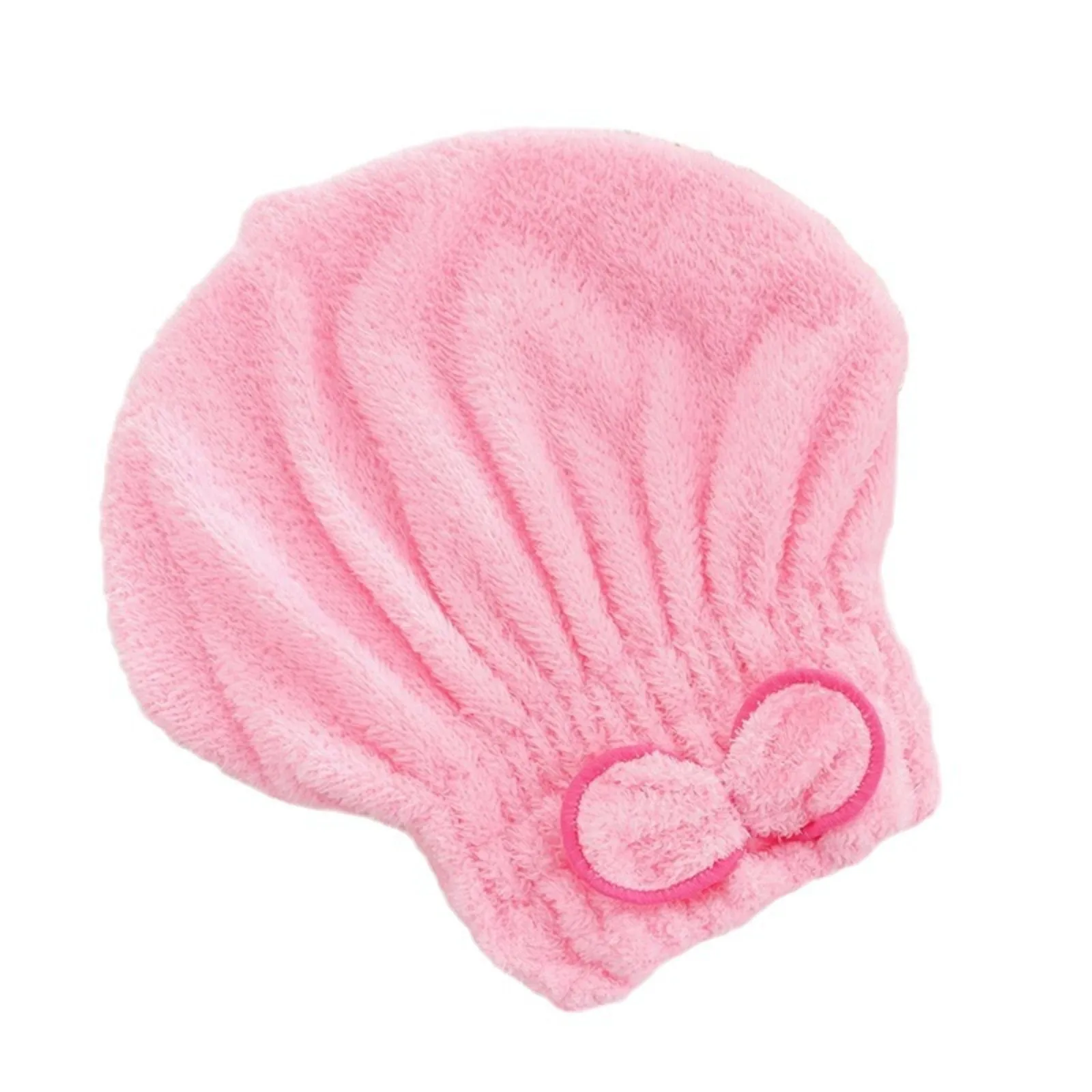 Turban Hair Wrap Coral Shower Cap Hair Velvet Cap Super Bowknot Hair Drying Absorbent Quick Soft Princess Style Bath Dry Elastic