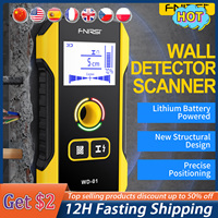 FNIRSI WD01 / WD02 Metal Detector Wall Detectors Scanner Positioning Hole for AC Live Cable Wires Metal Wood Detecting Tool