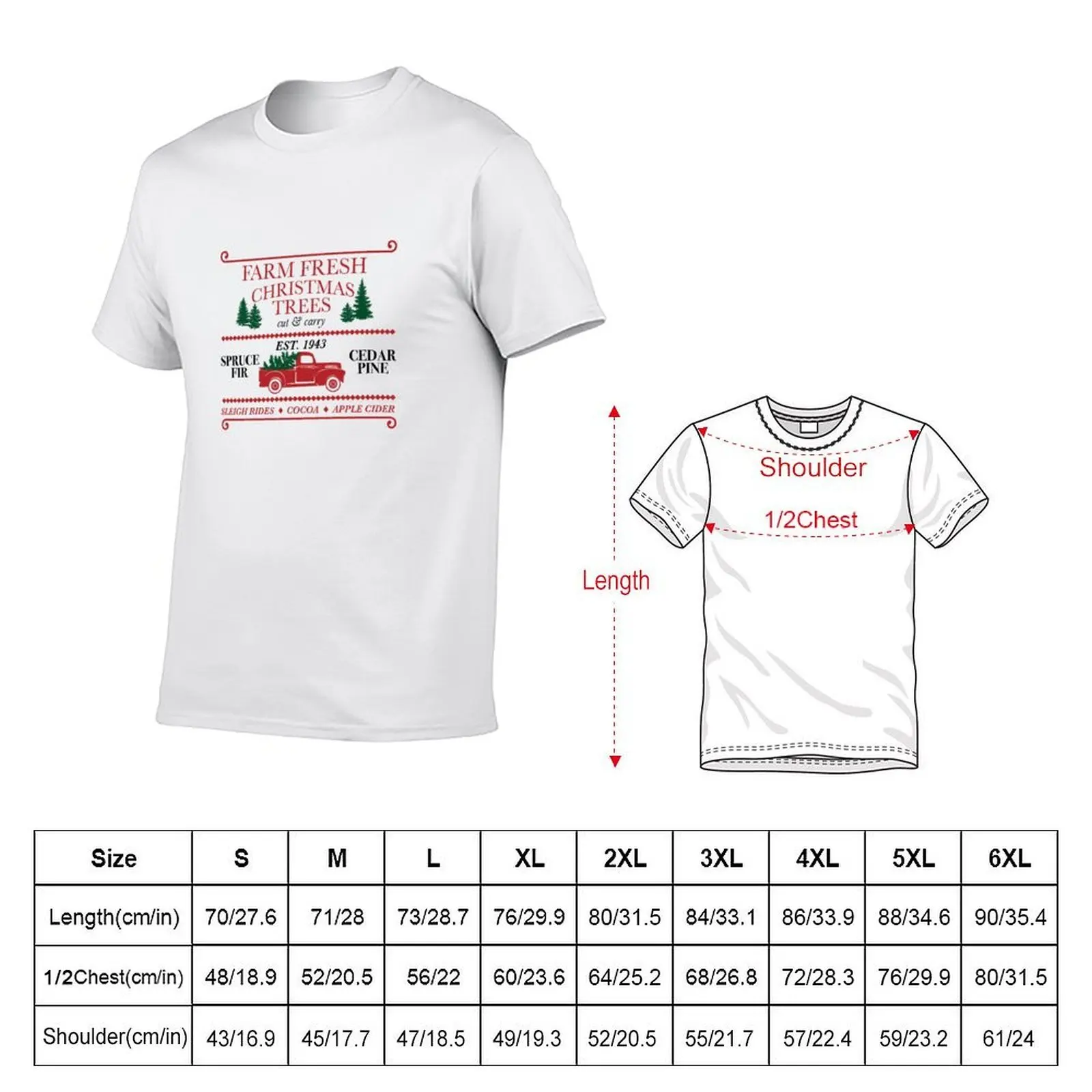 Farm Fresh Christmas Trees T-Shirt t shirts designer t shirt men 100% cotton luxury brand t shirts for man graphic tees T-shirt
