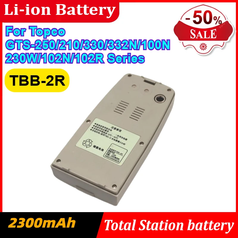 

Battery TBB-2R for Topco GTS-250/210/330/332N/100N/230W/102N/102R Series Total Station - Brand New and High Quality