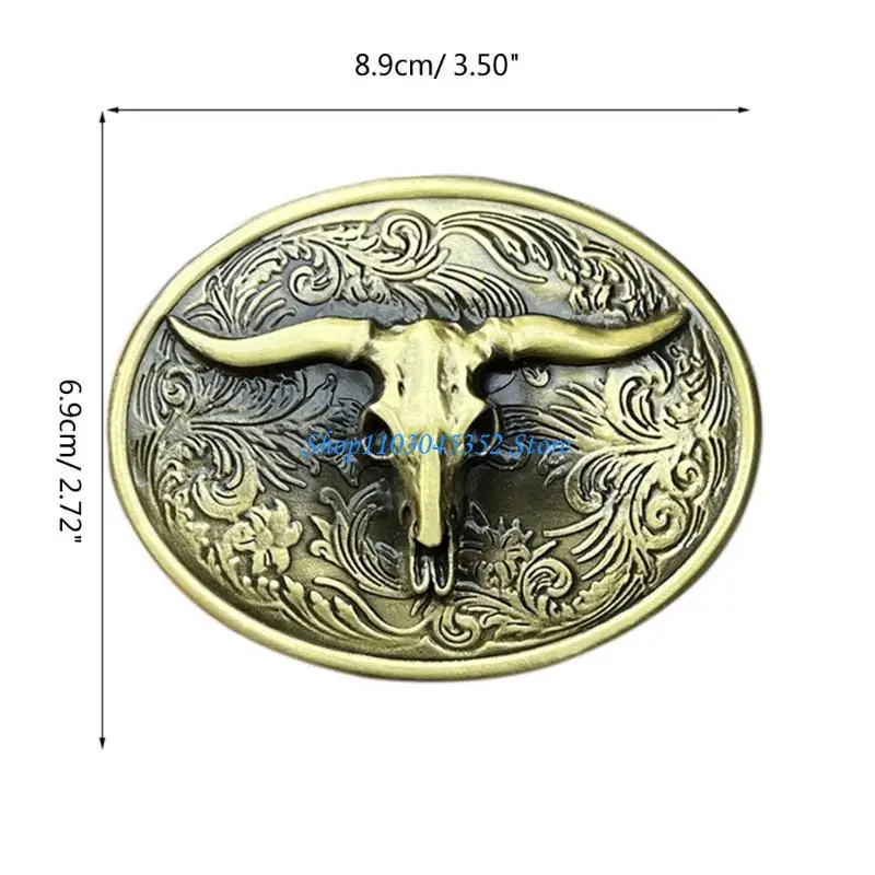 رعاة البقر رئيس الثور مشبك معدني لحزام المراهقين روك خمر نمط مشبك حزام