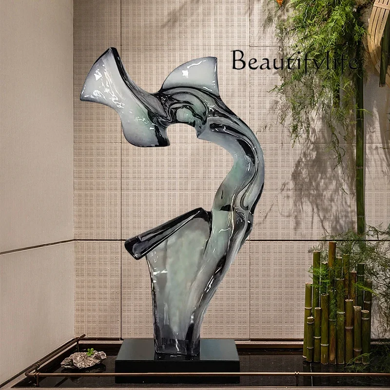 

Modern transparent resin sculpture ornament hotel lobby entrance model room living room art jewelry