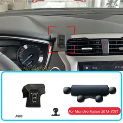 Car Phone Holder For Ford Mondeo Fusion MK5 2013-2021 Gravity Stand Mount Support Horizontal GPS Mobile Bracket Base Accessories