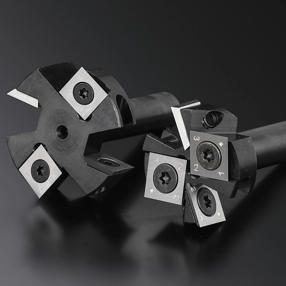 XCAN Wood Planer Bit CNC Spoilboard Surfacing Router Bit 6 8 12mm 1/4 1/2 Shank Carbide Instert Milling Cutter CNC Surfacing Bit