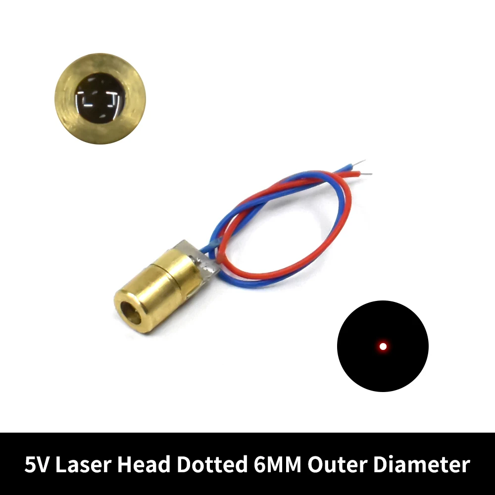10-1 STKS, 650nm 5 mW Rood Punt/Lijn/Kruis Laser Module Hoofd Glazen Lens Focusseerbare Laserdiode Industriële Klasse, Hoge kwaliteit