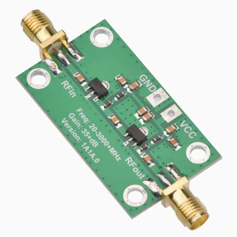 Gain RF Broadband Amplifier Module for FM HF VHF/UHF 50Ω ubs High Frequency Amplifier Board Gain Module 20-3000MHz 35dB