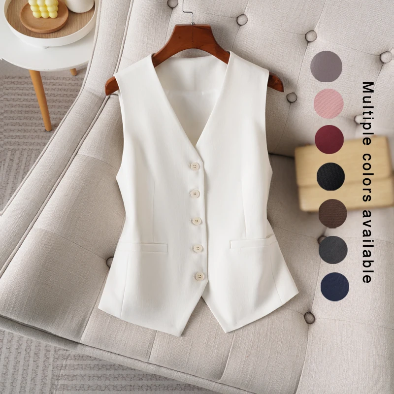 Single-Breasted Layered Suit Vest for Women Suitable for Spring and Autumn Can Be Worn as an Inner or Outer Layer Stylish Off