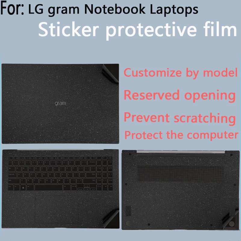 ل 2025/2024 LG gram 14/16/17 ملصق طبقة رقيقة واقية 16Z90T-G/17Z90TL-H غلاف الكمبيوتر المحمول فيلم 17Z90S-M/14Z90S-G جسم الطائرة الجلد فيلم