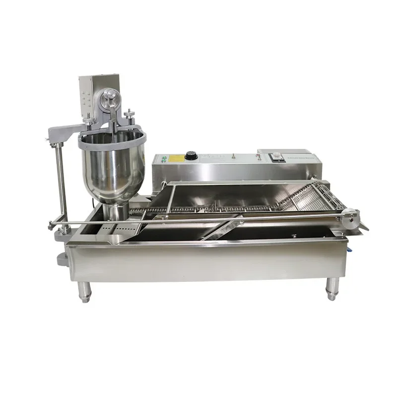 High Quality Stainless Steel Double-Row Automatic Donut Machine Fully Automatic Commercial Electric Hand Baking Equipment