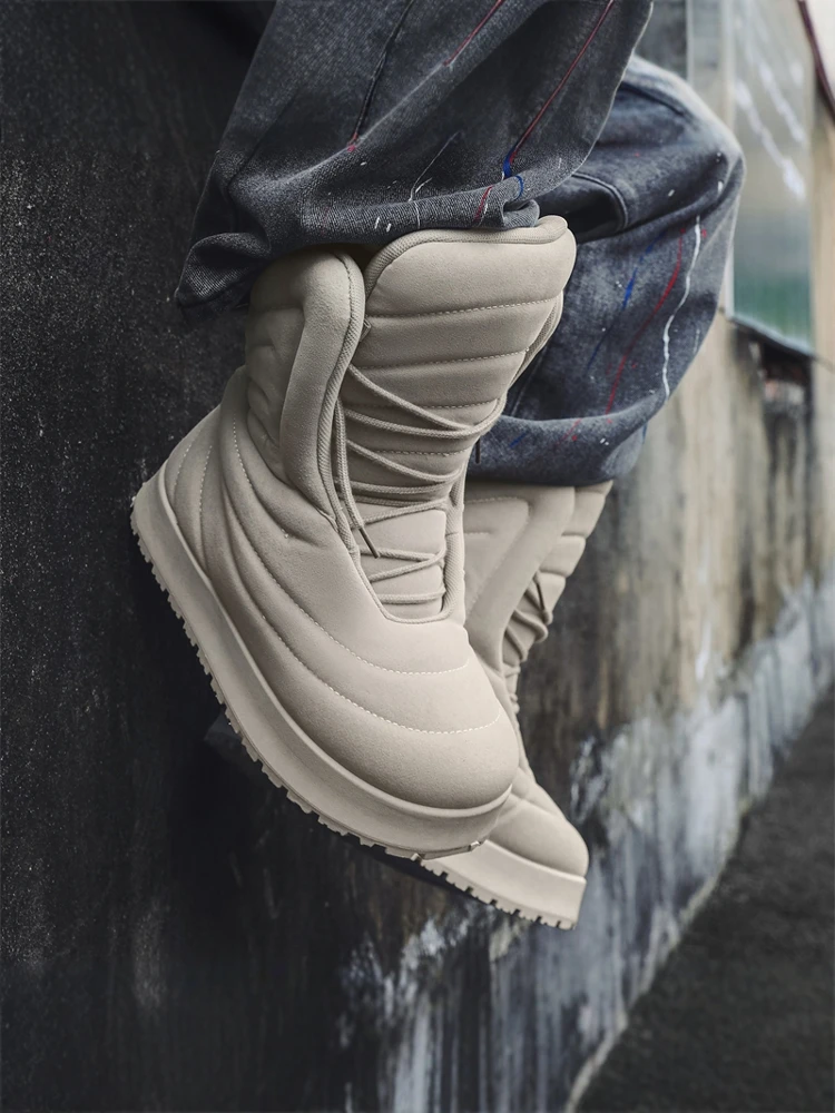 

Туфли Cloud Bread, очень внутреннее увеличение высоты, универсальные зимние ботинки с уличным дизайном, повседневные высокие туфли