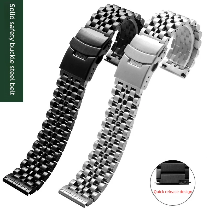 Bracelet de montre en acier inoxydable pour Casio Swordfish Seiko Water Ghost Tissot Suchi Citizen, 22mm