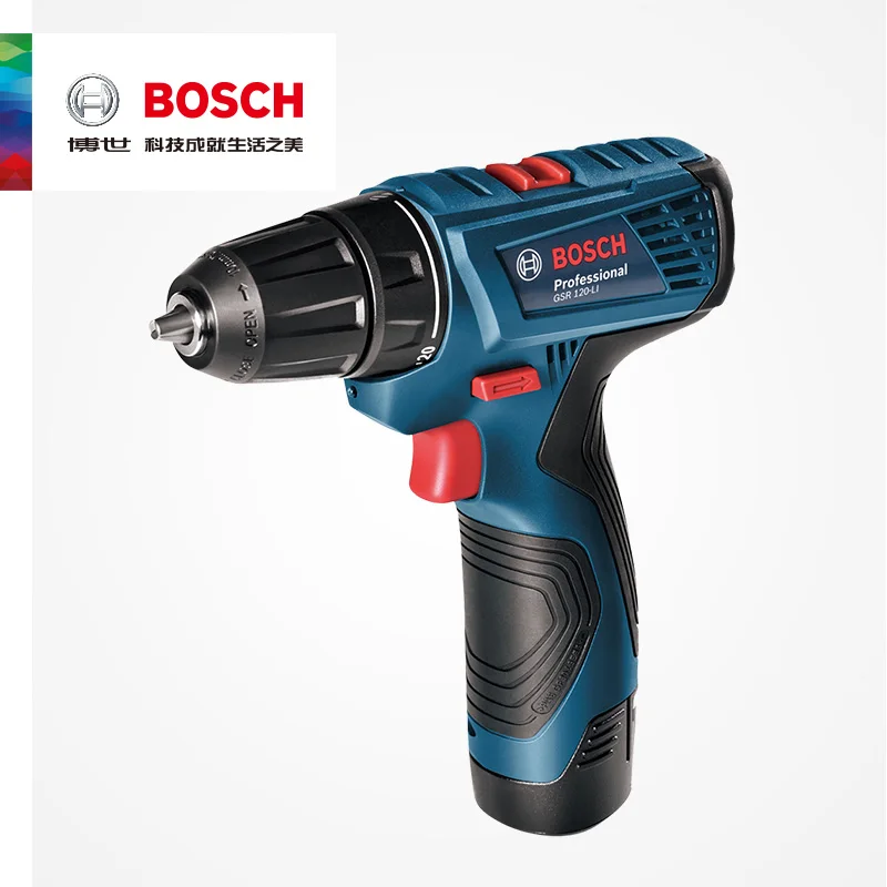 Bosch Cordless Driver GSR120-Li Handheld Electric Screwdriver 12V Lithium Drill Household Power Tool Screwdriver With Battery